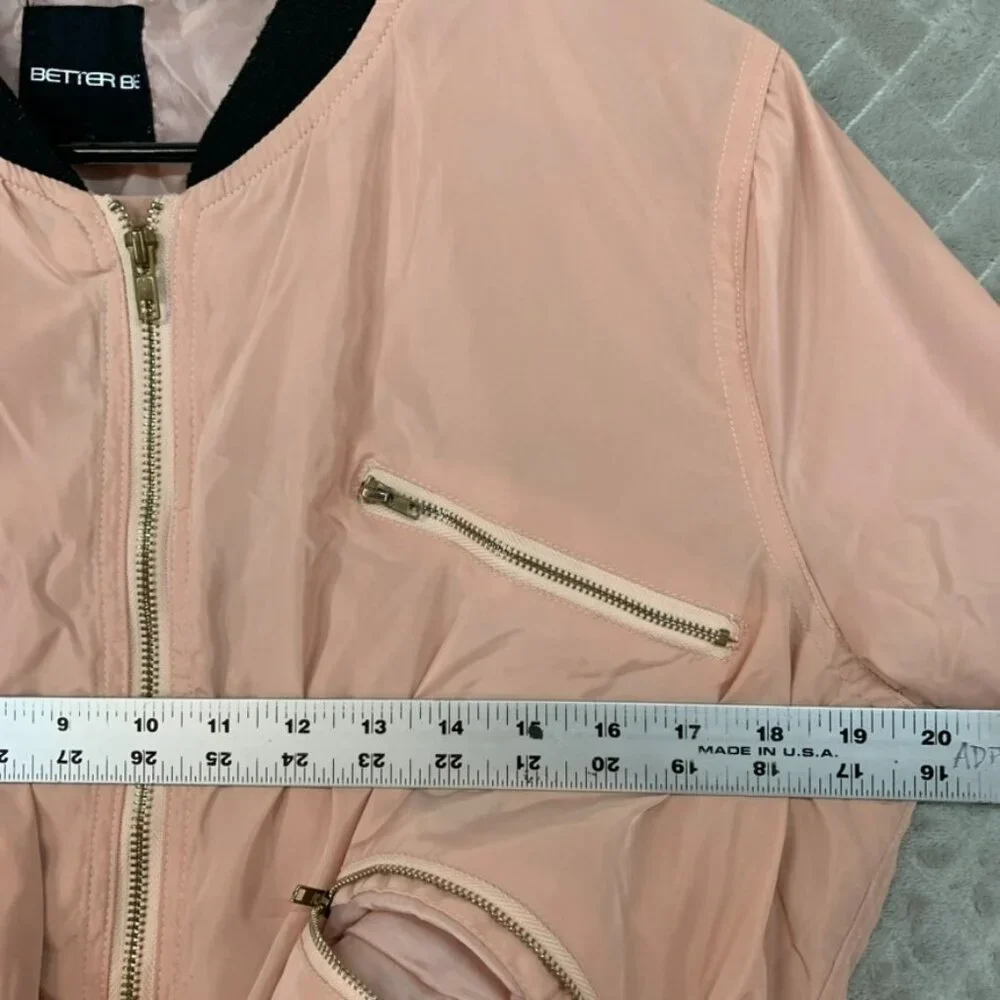 Better Be Womans Large Cropped Jacket Pink Full Zip Adjustable Sandy Grease